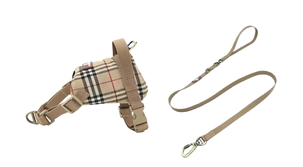Burberry Check — Harness + Leash Set