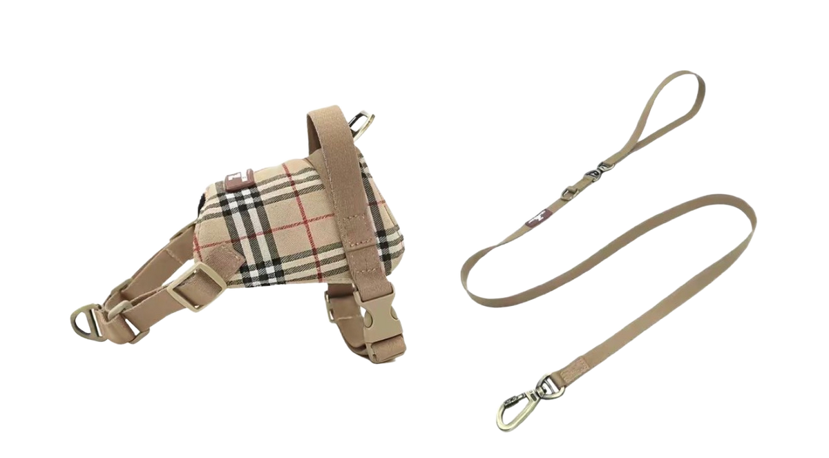 Burberry Check — Harness + Leash Set