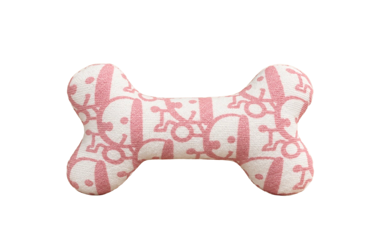 Pink pattern bone toy